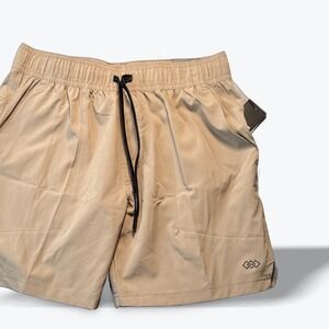 LEG3ND Mens Comfort Fit Stretch Shorts Tan Khaki 7 In Inseam Small Legend NWT